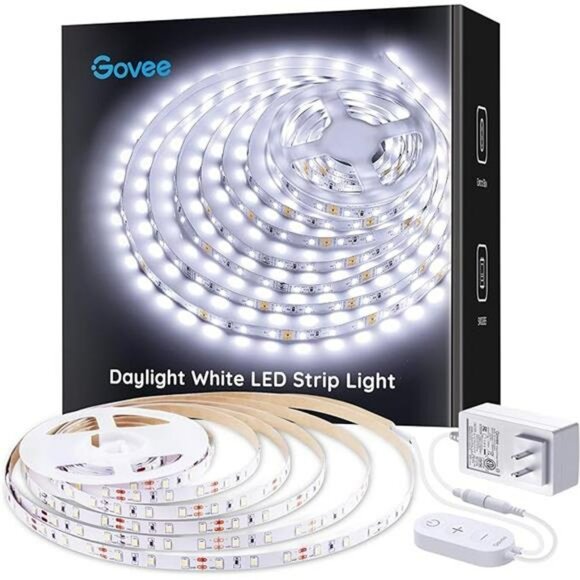 White LED Strip Lights 16ft Bright Dimmable Adhesive Lights for Room Cabinet - Picture 7 of 7